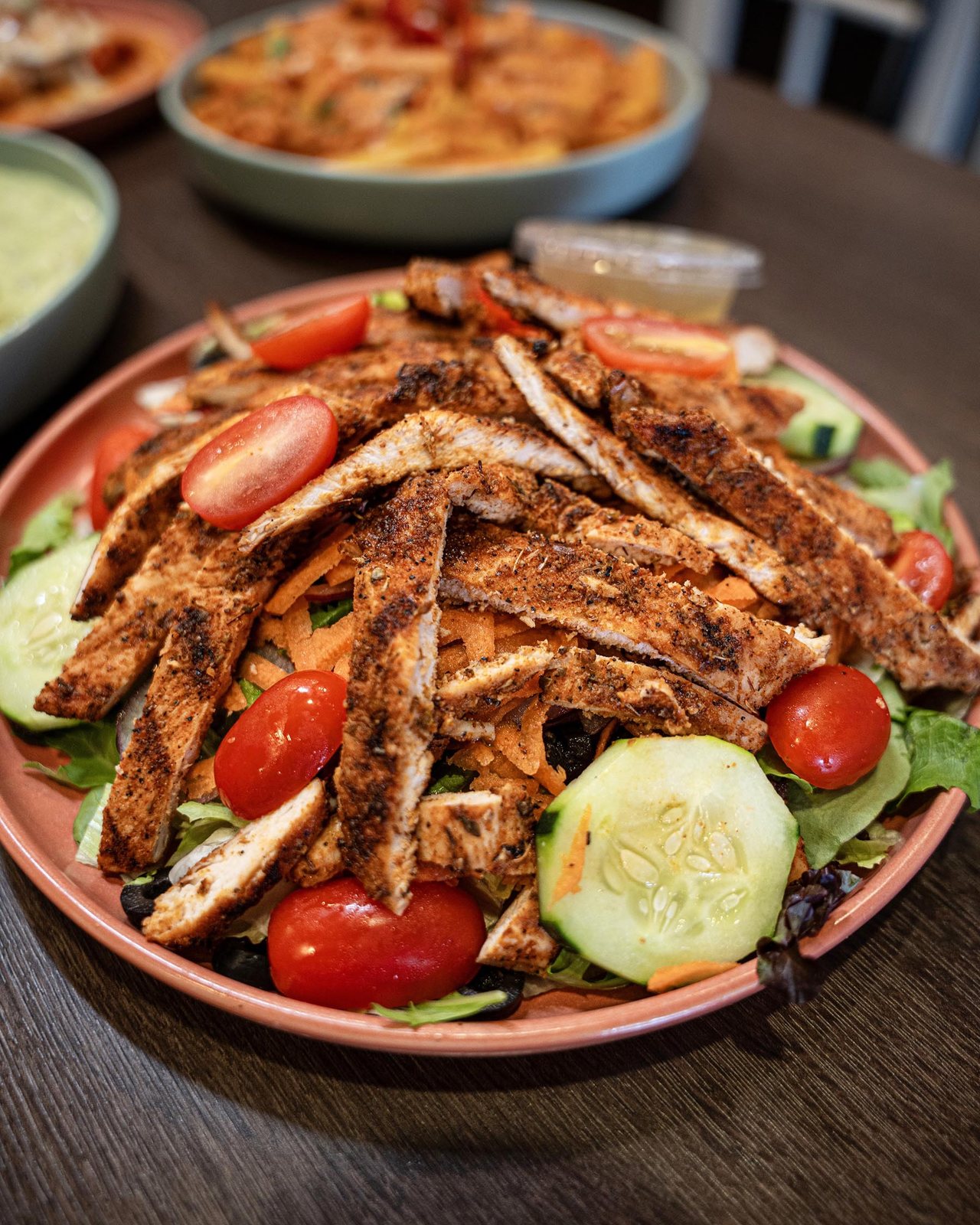 Blackened chicken salad
