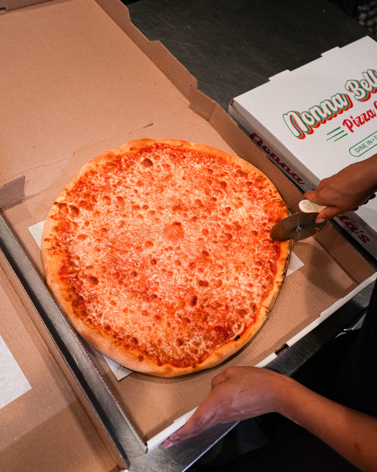 Plain pie, boxed and ready to go