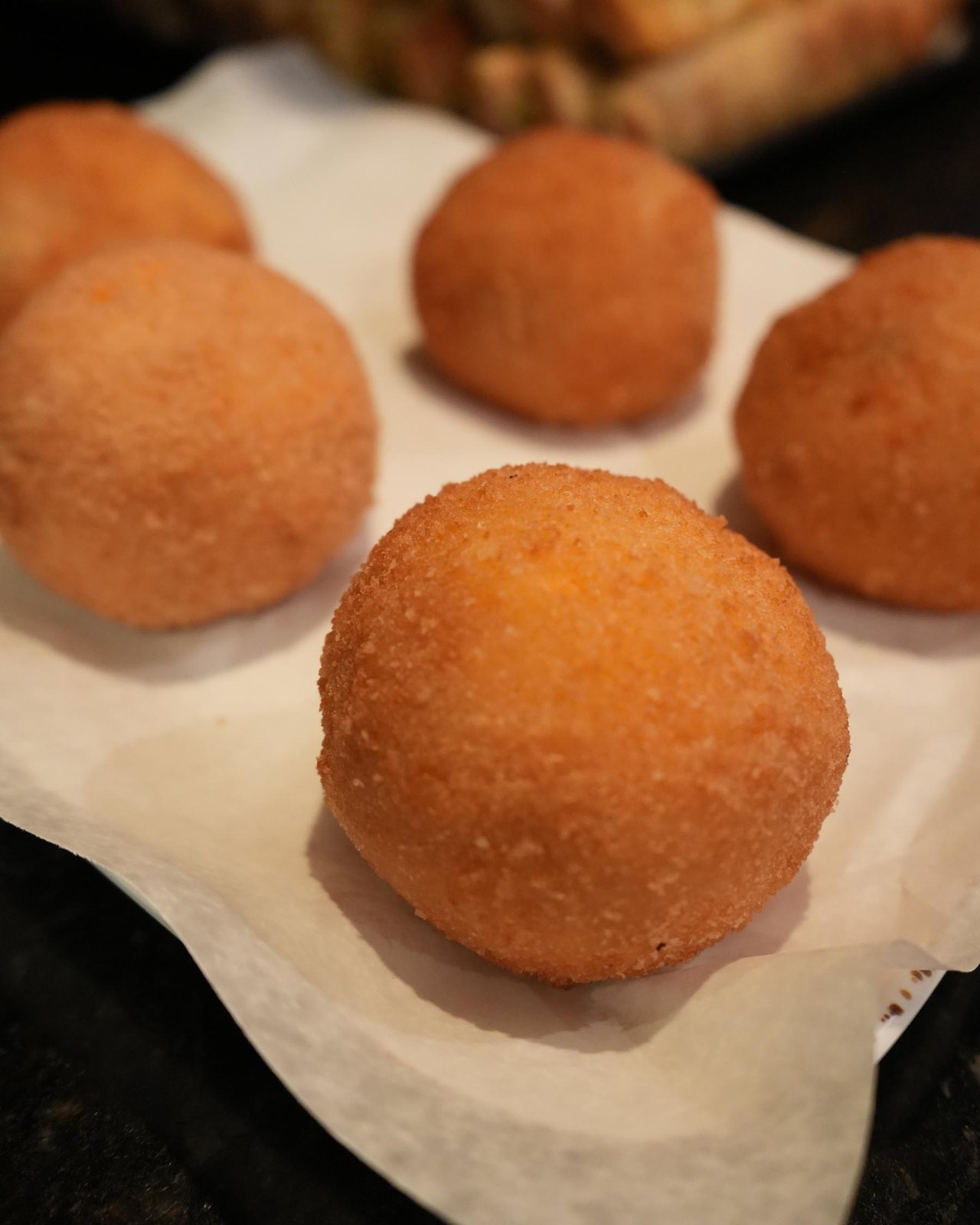 Golden fried rice balls
